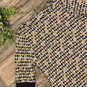 Liz Claiborne • Black and Yellow Midi Dress